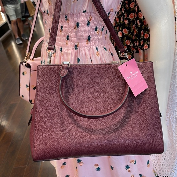 Kate Spade Leila Medium Triple Compartment Satchel 
Sherrywood - Picture 13 of 16